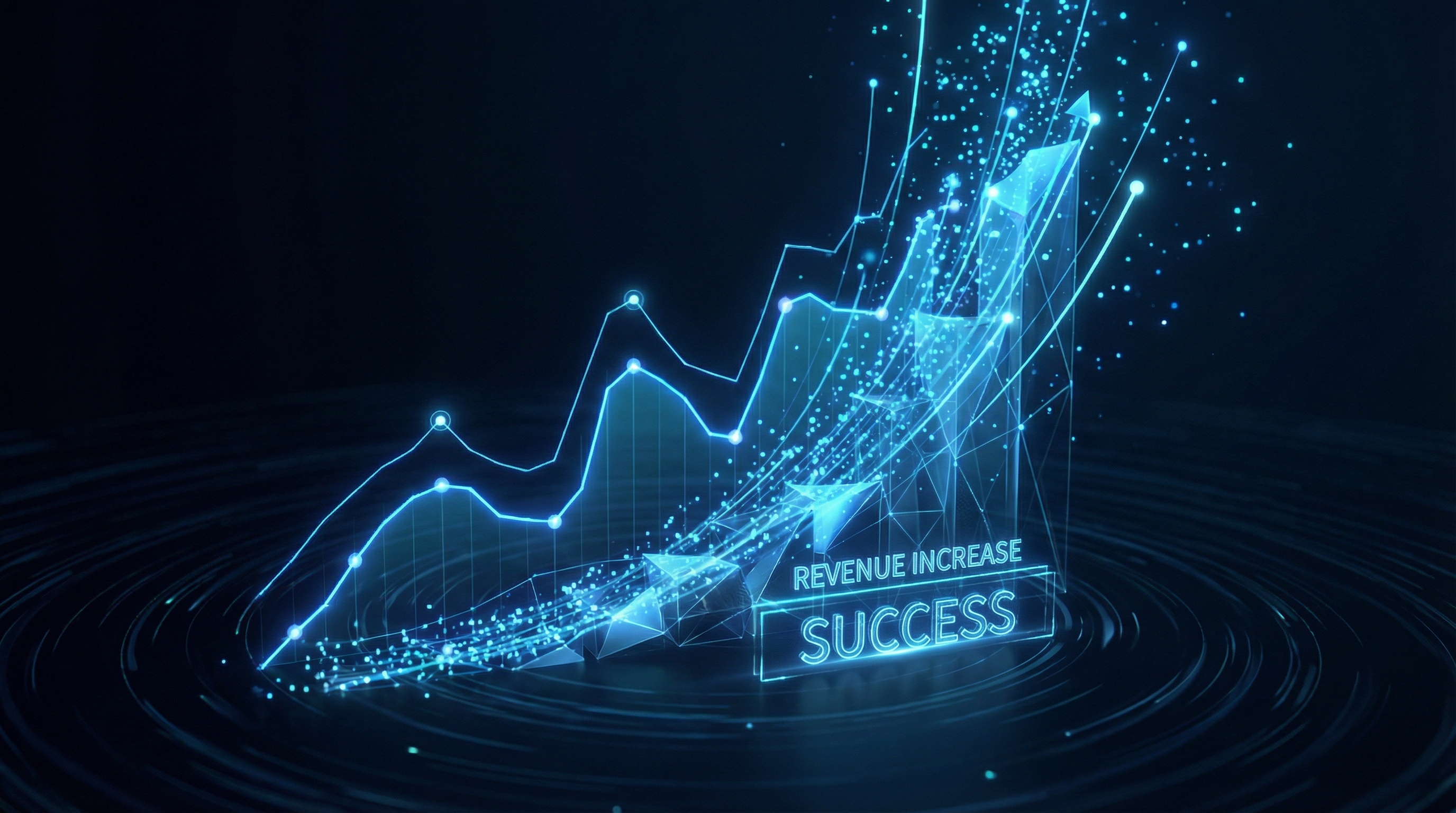 Wachstumsgrafik zeigt Vertriebserfolg